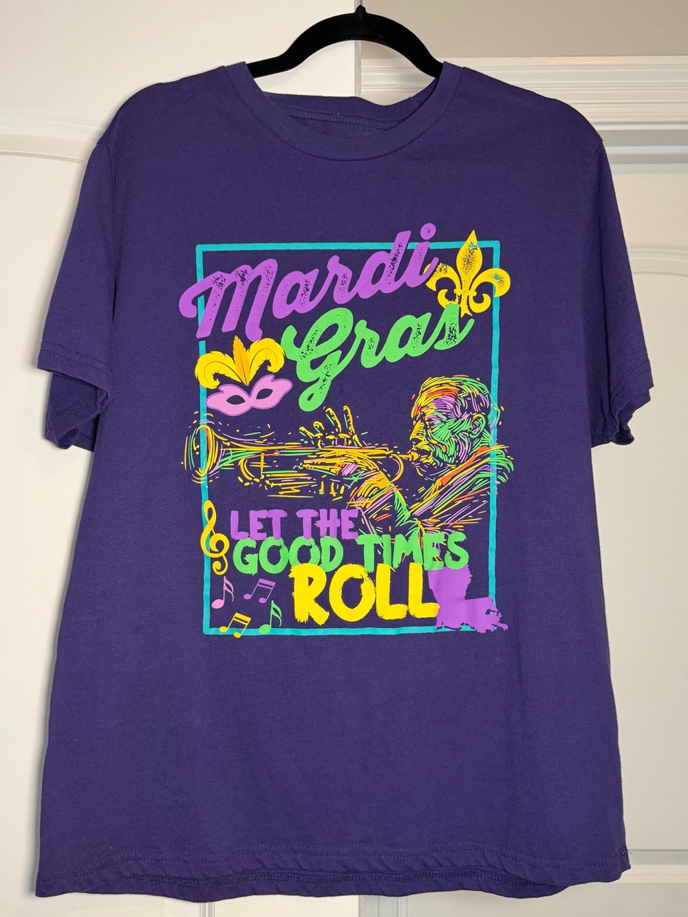 Mardi Gras Graphic Tee - Purple
